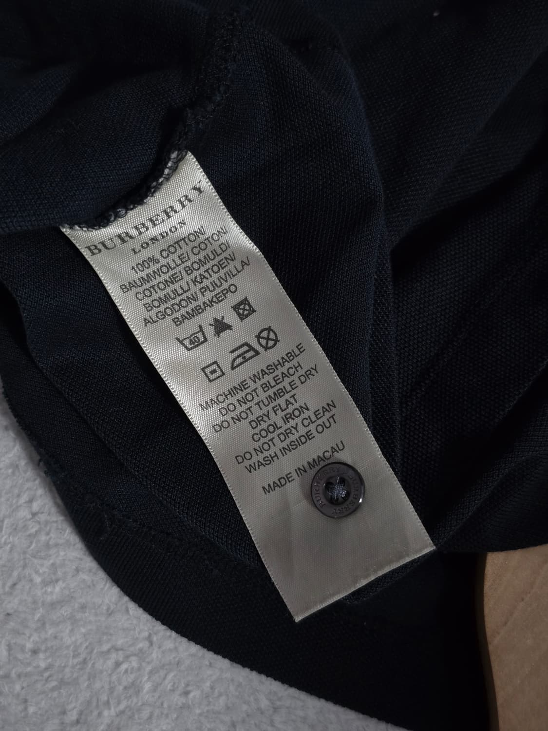 Burberry 버버리 블랙 카라 반팔 폴로티 L 상품이미지8