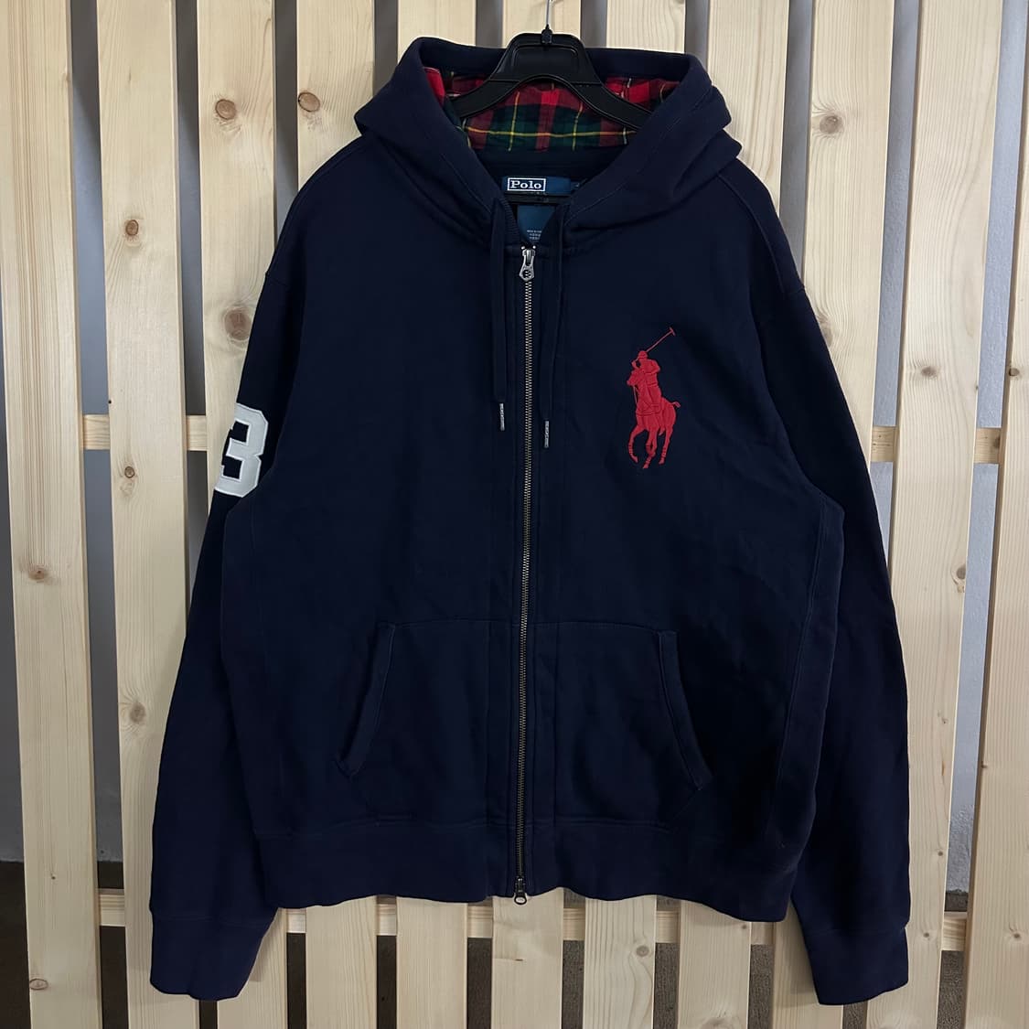 (2XL) 폴로 랄프로렌 네이비 빅포니 투웨이 후드집업 상품이미지1