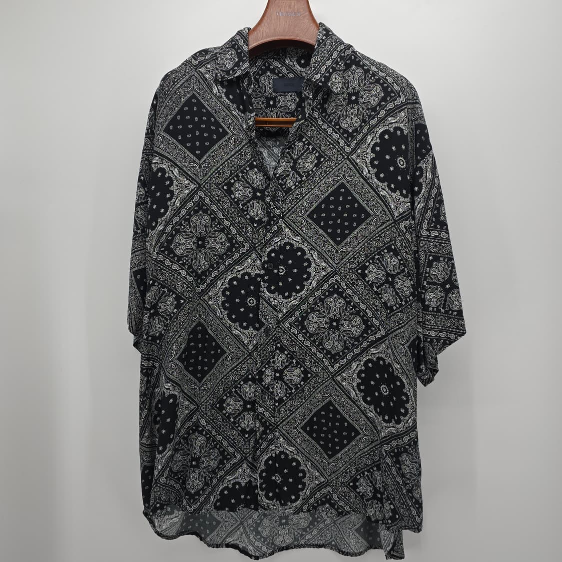 SICKOS 반다나 페이즐리 반팔 셔츠 / 스트릿 빈티지 오버핏 셔츠 상품이미지1