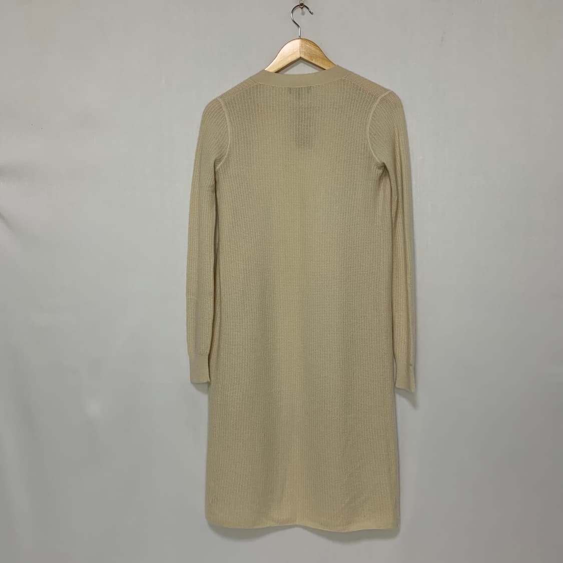 띠어리 캐시미어 100 아이보리 오픈형 롱 가디건 여성 빈티지 상품이미지5