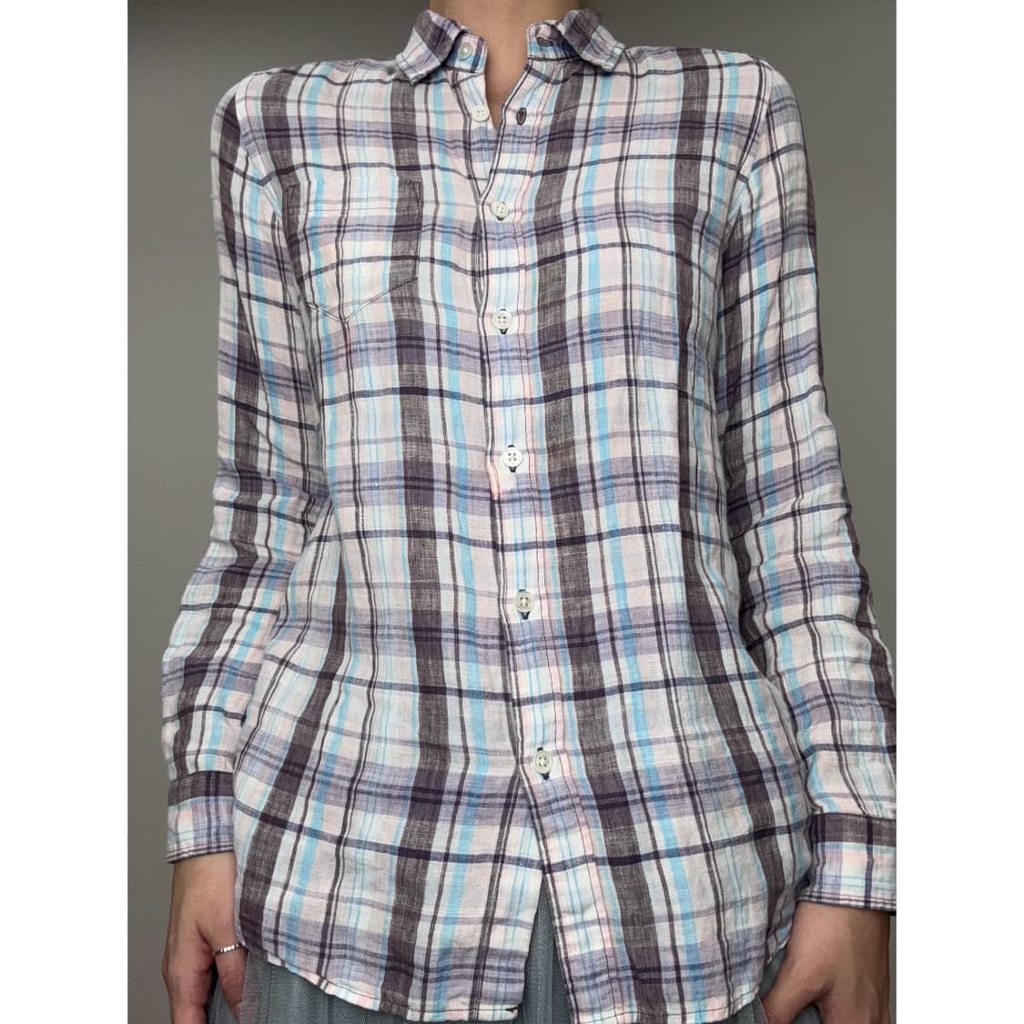 빈티지 체크 셔츠 상품이미지1