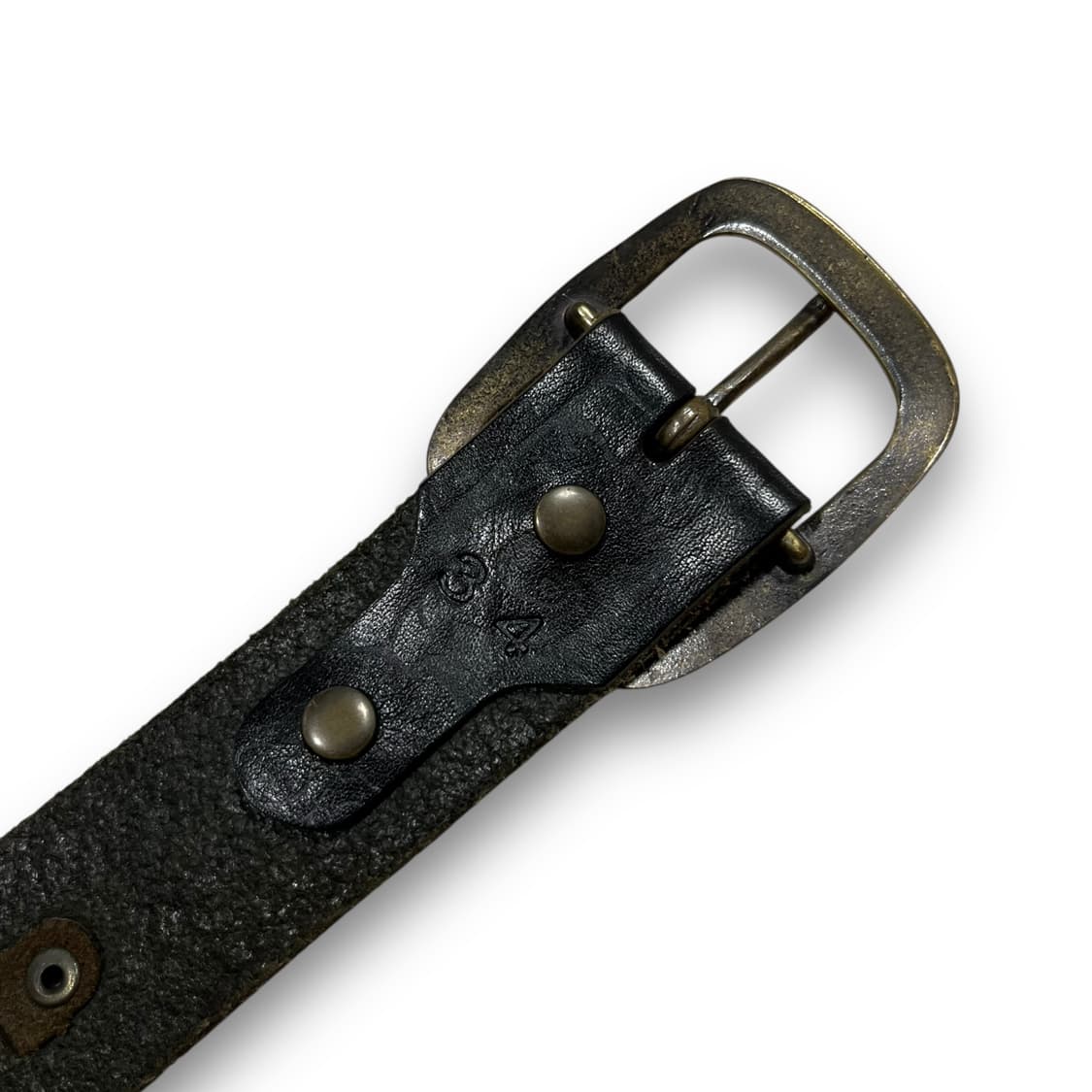 Western brass O ring leather belt 상품이미지7