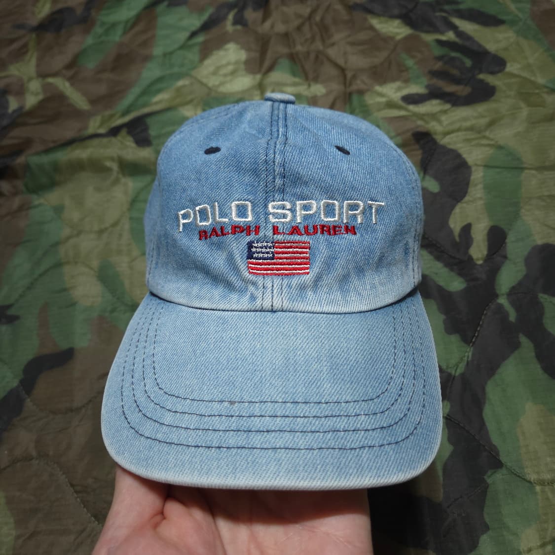 90s Polo Sport Denim Cap 폴로 스포츠 데님 캡 상품이미지1