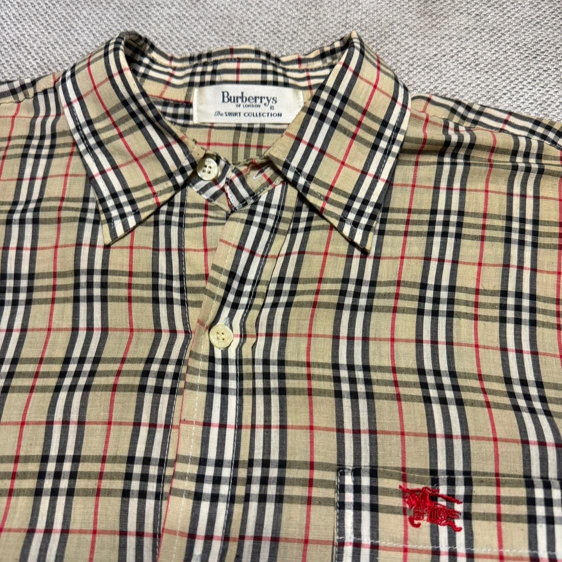 버버리 빈티지 반팔 체크 셔츠 상품이미지2