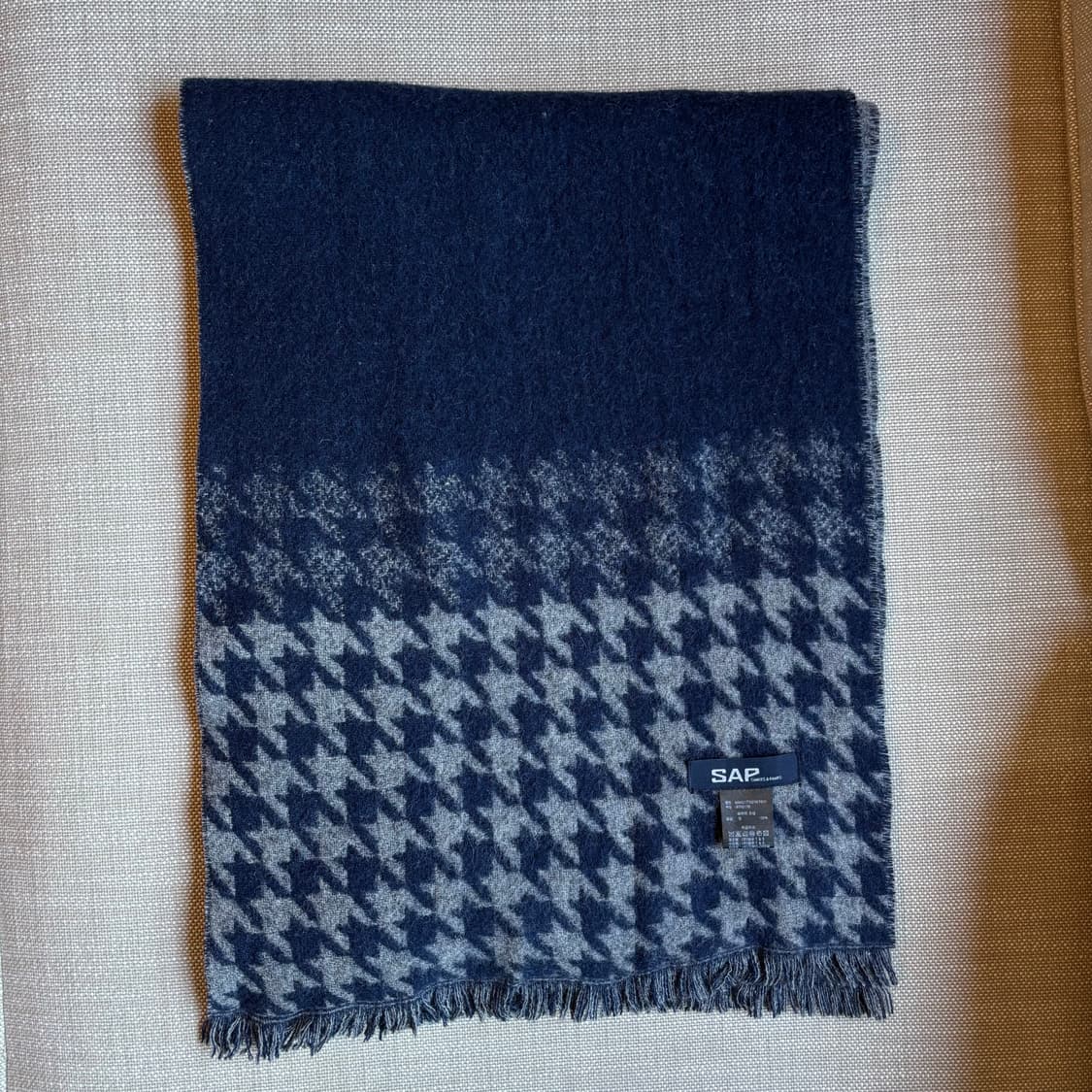 울 100% 리버시블 지도리체크 머플러 목도리 (남여공용) 상품이미지9