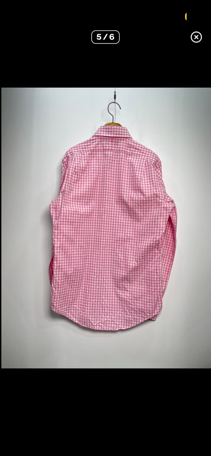 폴로 랄프로렌 핑크 깅엄 체크셔츠 상품이미지5
