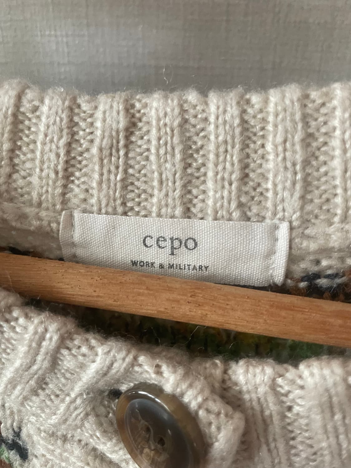 모리걸 빈티지 노르딕 가디건 💛💙 상품이미지4