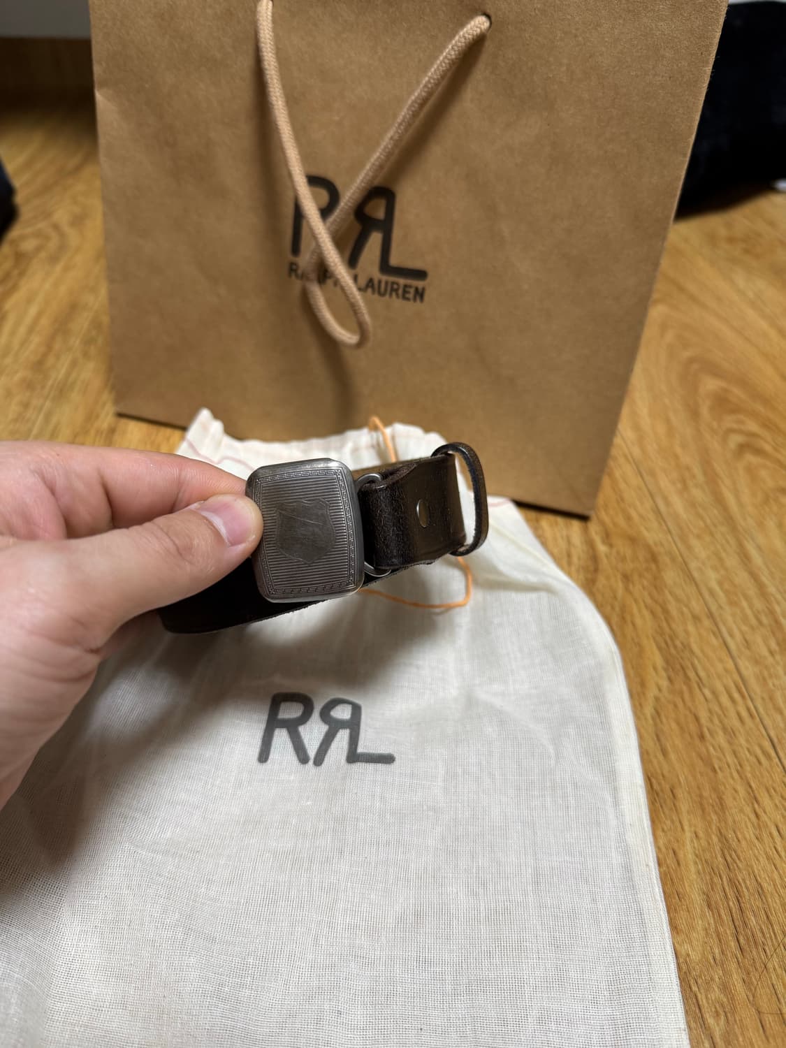 교환 rrl 빈센스 브라운벨트34->32 상품이미지1