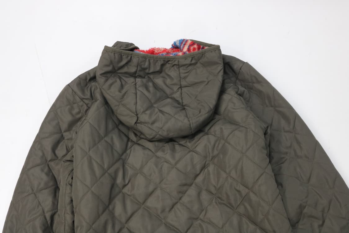 벤쿠베르(VENT COUVERT) 빈티지 카키 퀼팅 후드 자켓 (M) 상품이미지8