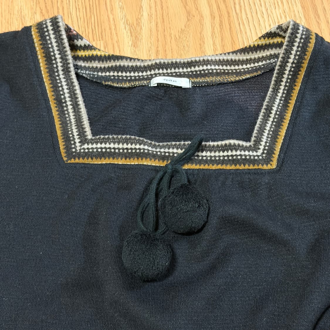 빈티지 반팔 폼폼 니트 상품이미지2