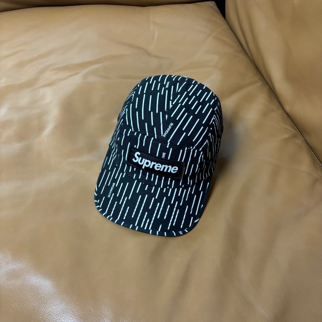 슈프림 캠프캡 모자 박스로고 밀리터리 블랙 상품이미지1