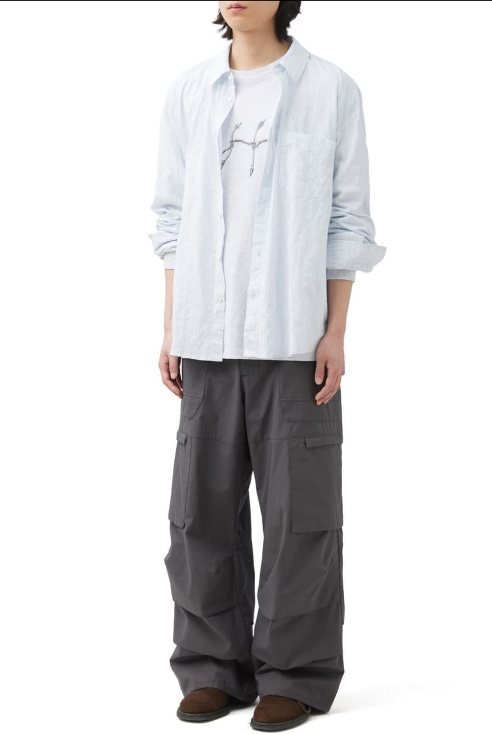 [2] 해칭룸 클래식 셔츠 스트라이프 화이트/블루 상품이미지2