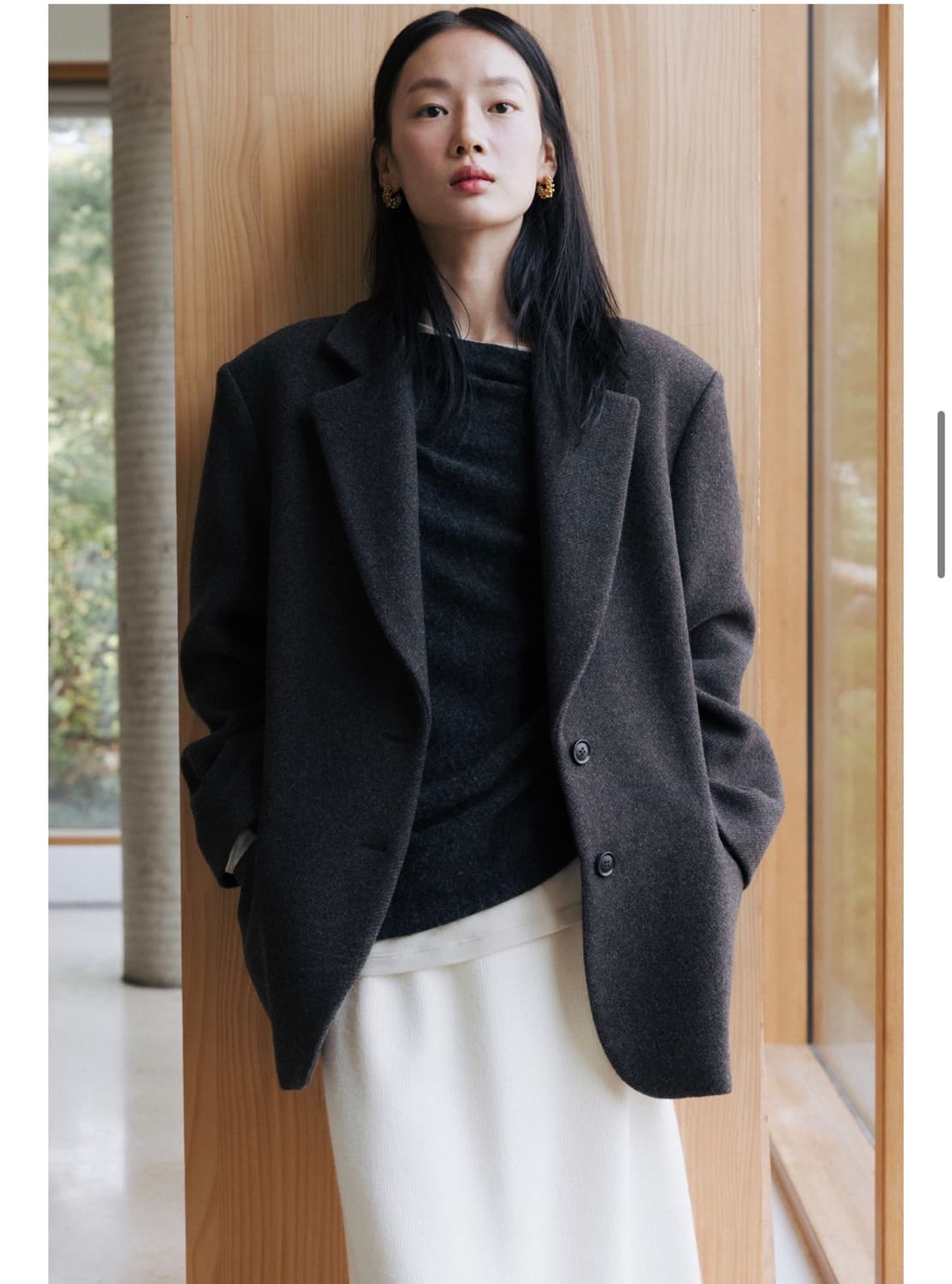 모노하 클래식 울 투 버튼 자켓 상품이미지2