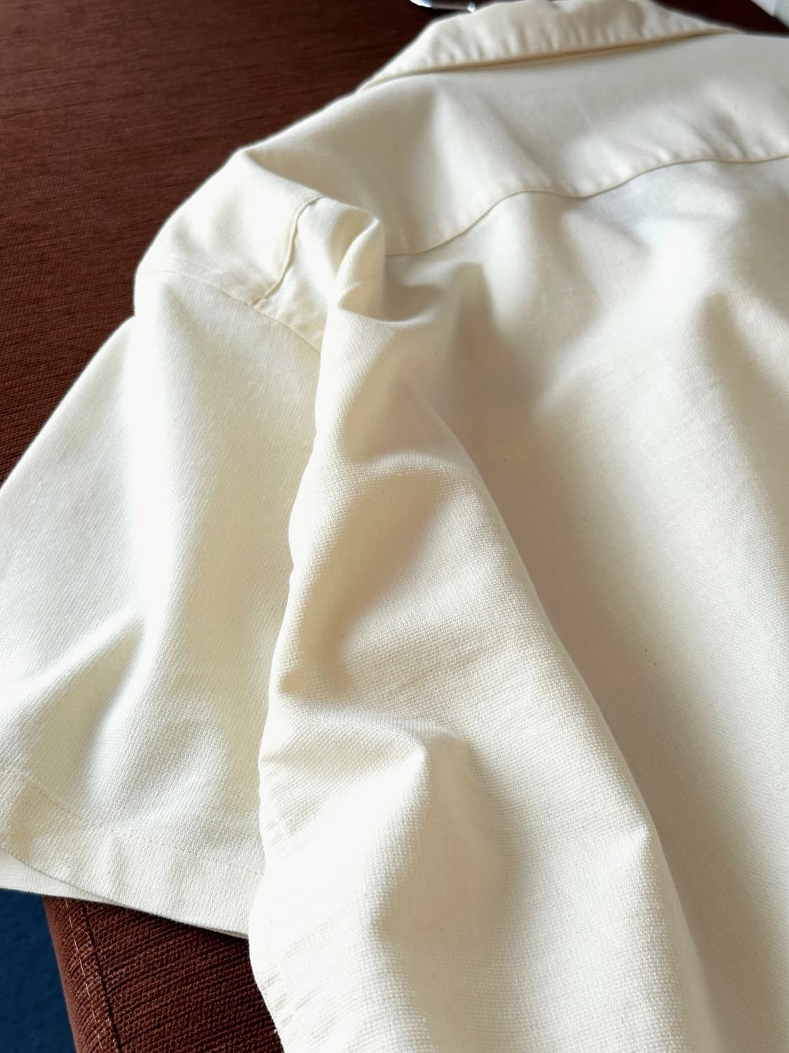 Natural texture fabric open collar shirt 상품이미지9