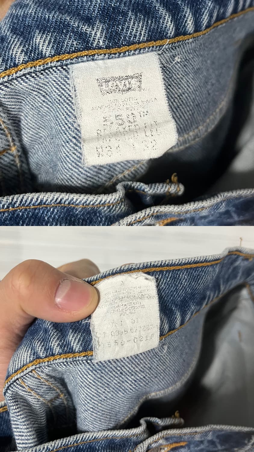 90s Levi’s 550 orange tab dirty denim 상품이미지6