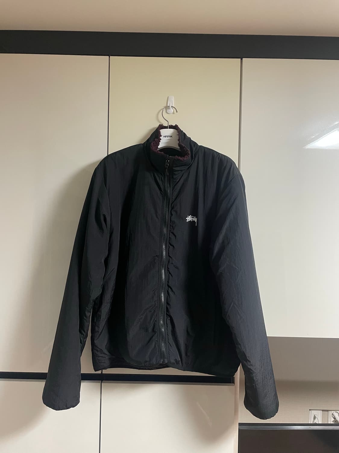 스투시 쉐르파 리버시블 자켓 버건디 상품이미지1