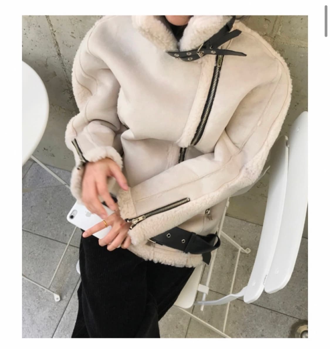 블랑 무스탕 양털 자켓 상품이미지3