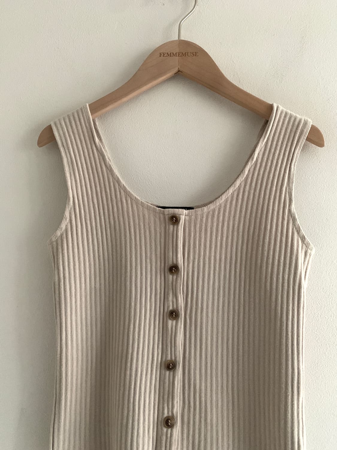 Knit Button Sleeveless Top 상품이미지2