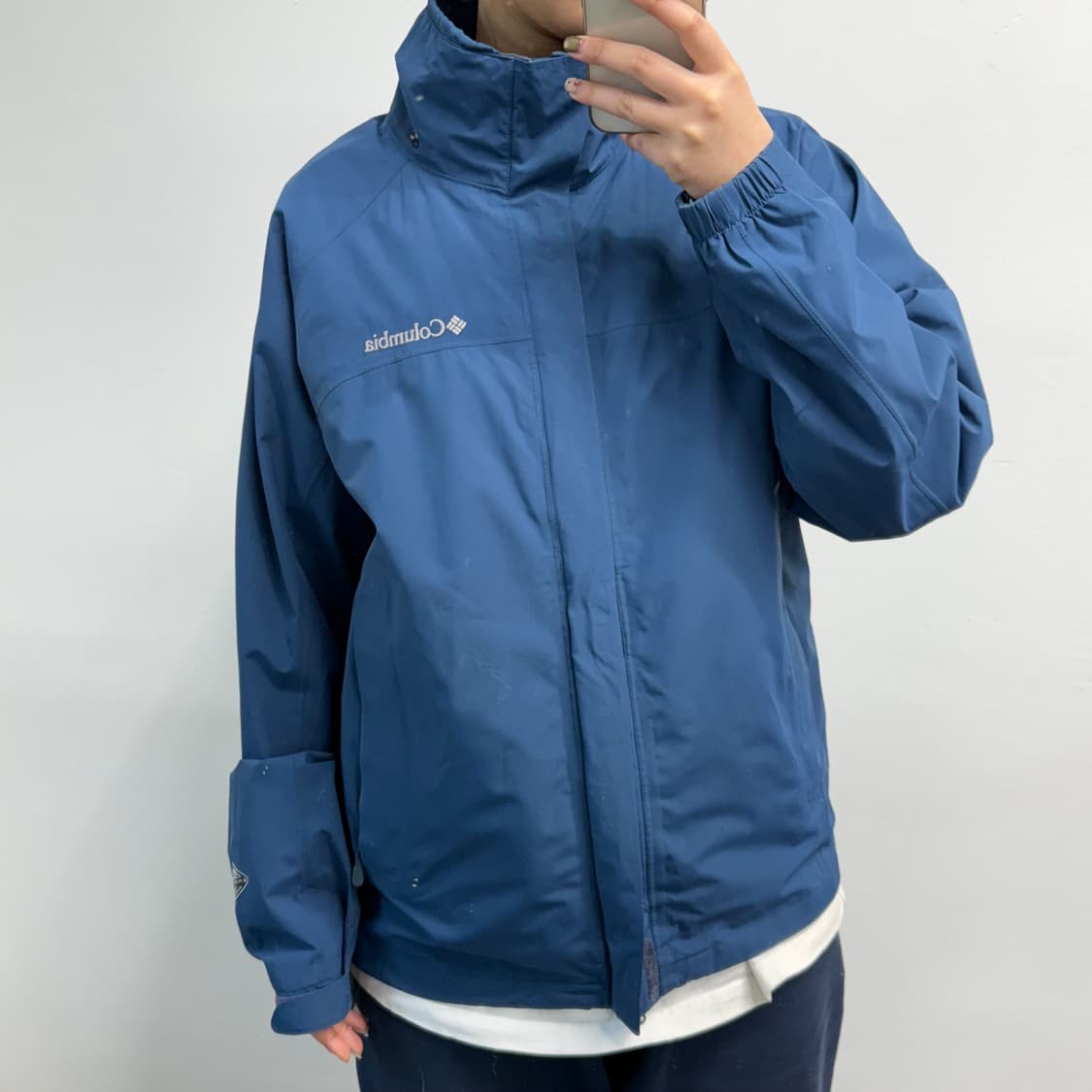[L] 컬럼비아 블루 바람막이 자켓 상품이미지2