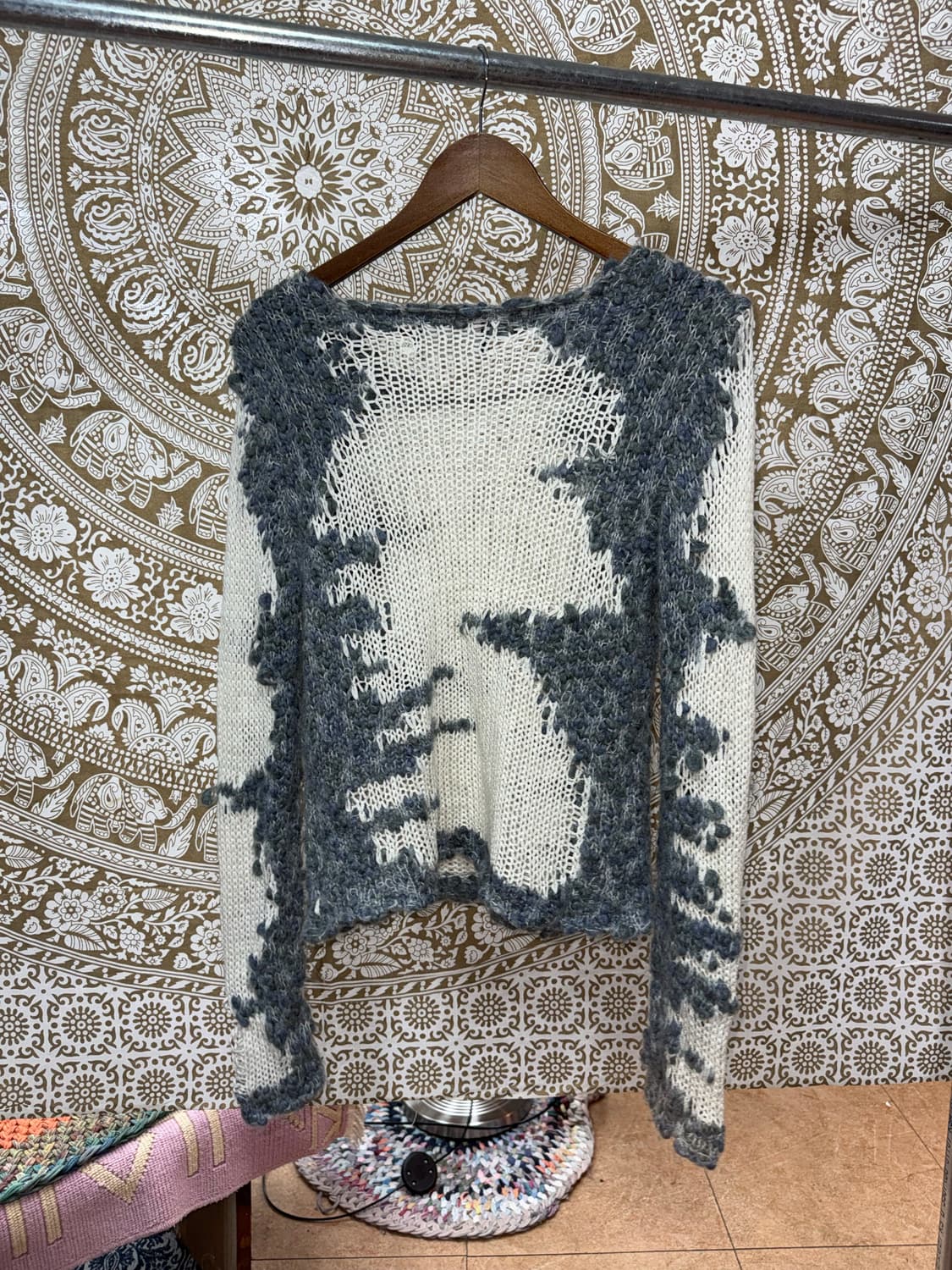 빈티지 여성 그물 니트  상품이미지5