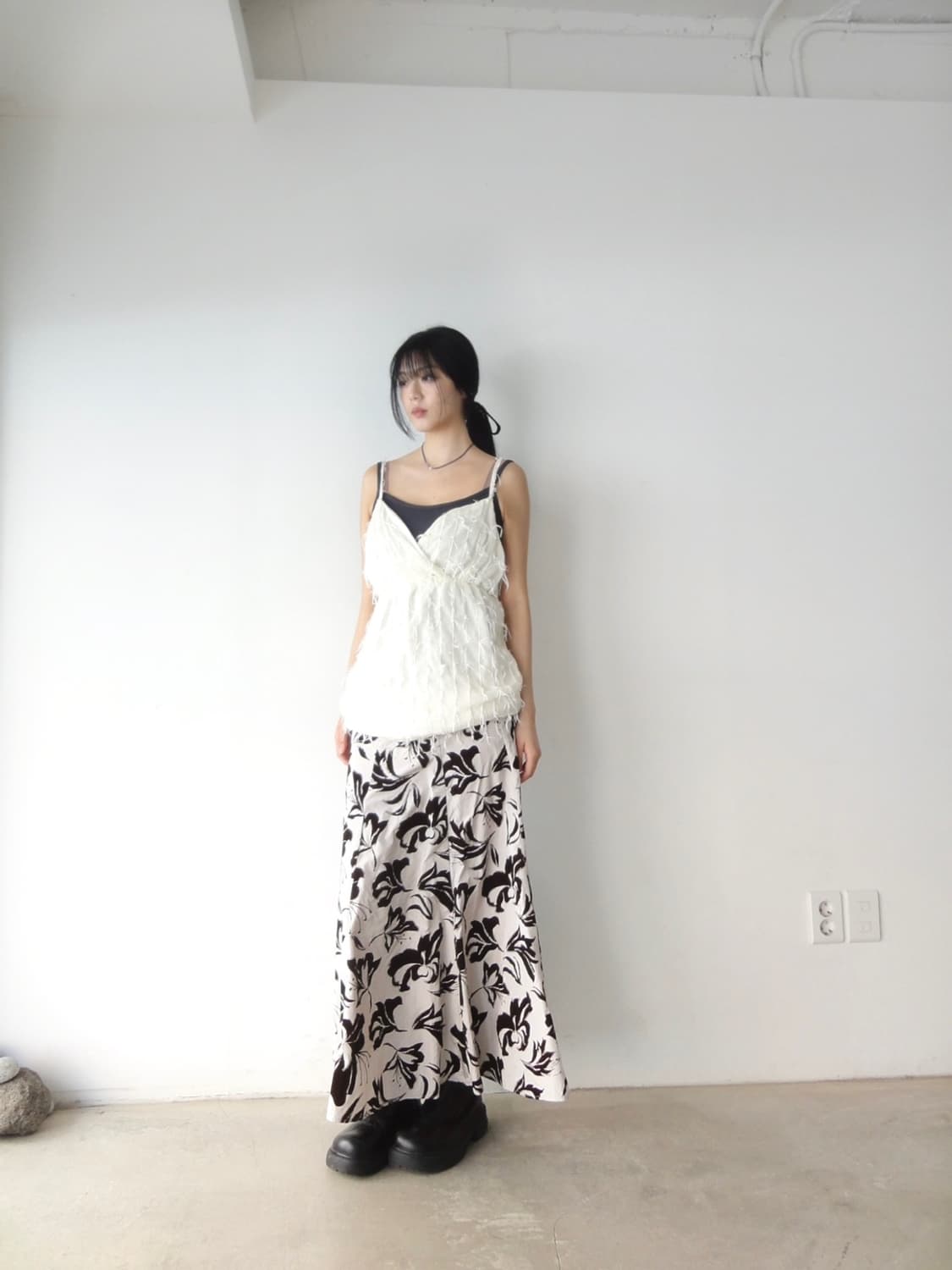 Tassel layered sleeveless ops / ivory 상품이미지4