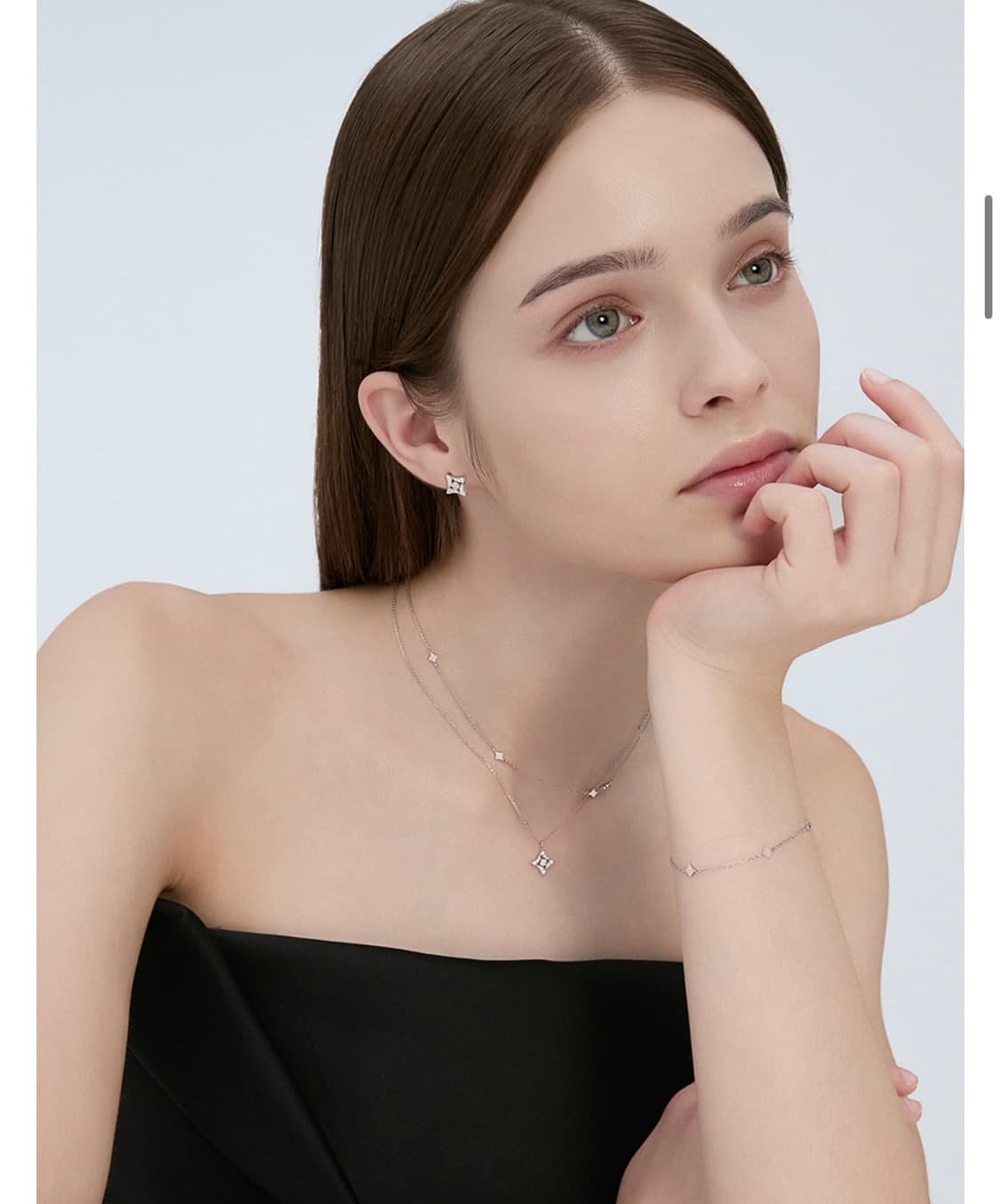 제이에스티나 목걸이 + 귀걸이 세트 상품이미지2