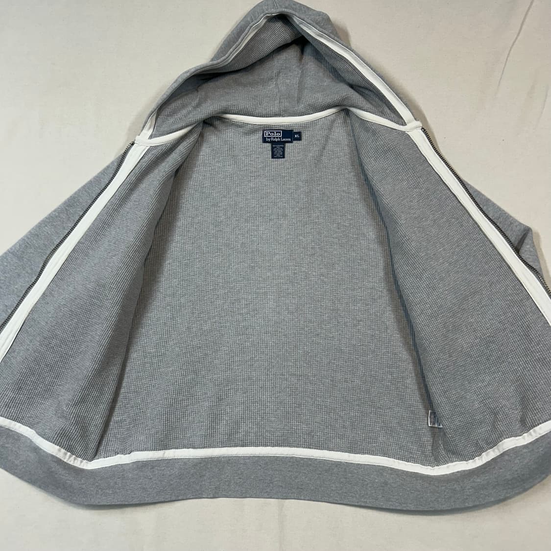 XL) 폴로 랄프로렌 써멀 후드집업 그레이 2way 지퍼 상품이미지6