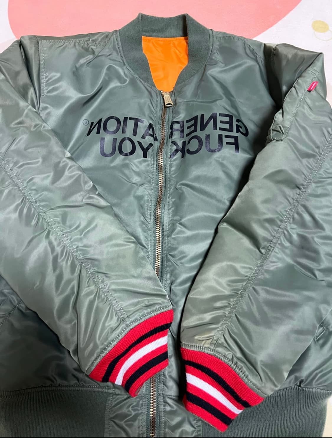 슈프림×언더커버 16fw 리버서블ma-1 올리브[XL] 상품이미지1