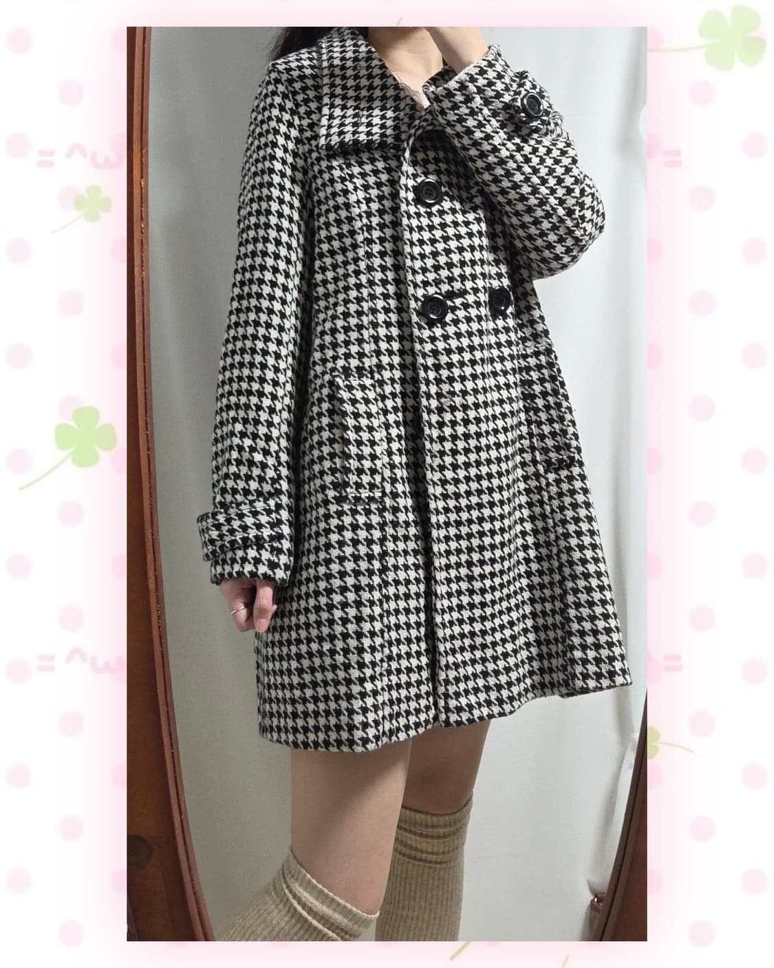 GLACIER 글라시어 하운드투스체크 코트 상품이미지3