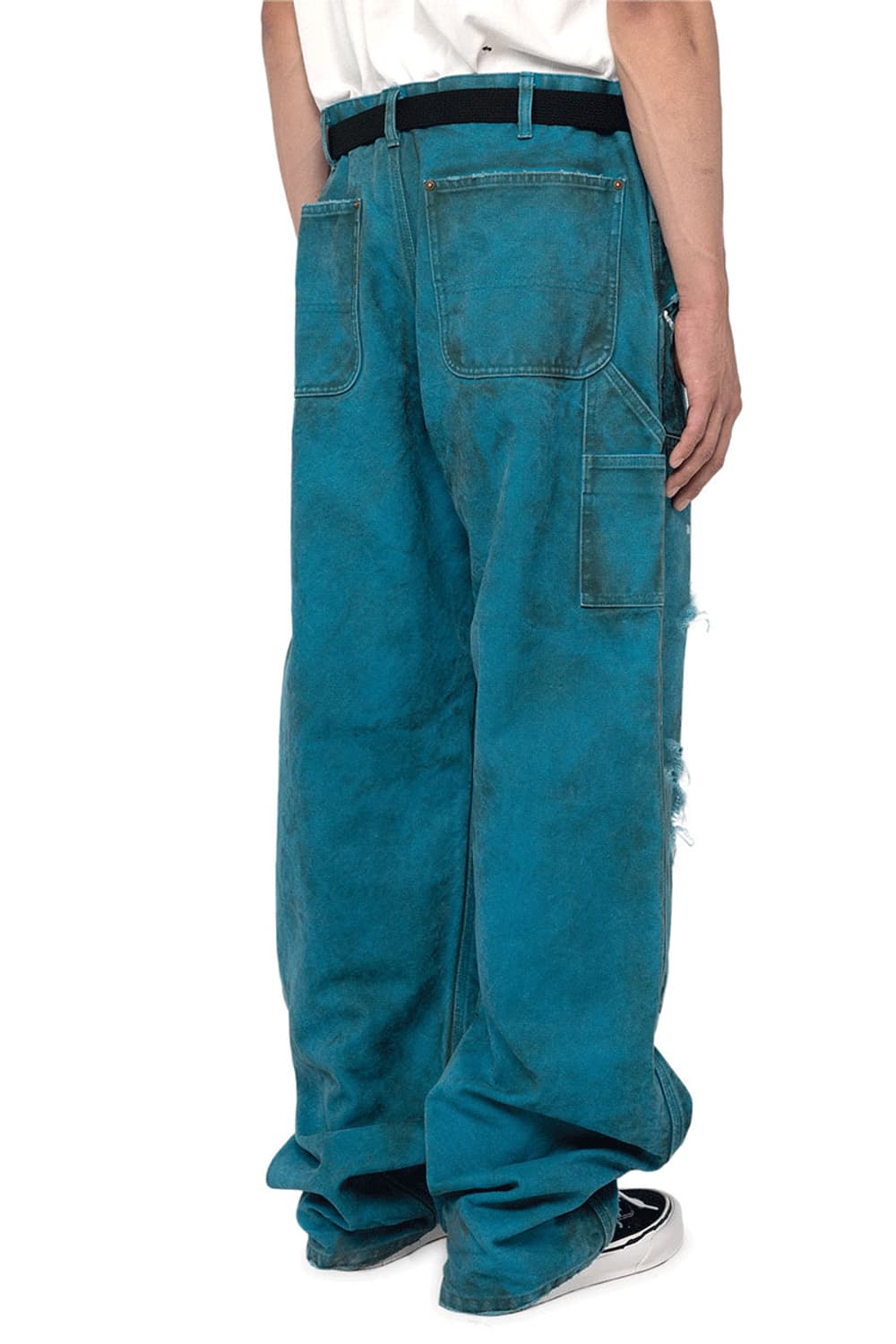 카미야 보로 덕 페인터 팬츠 블루 M 상품이미지3