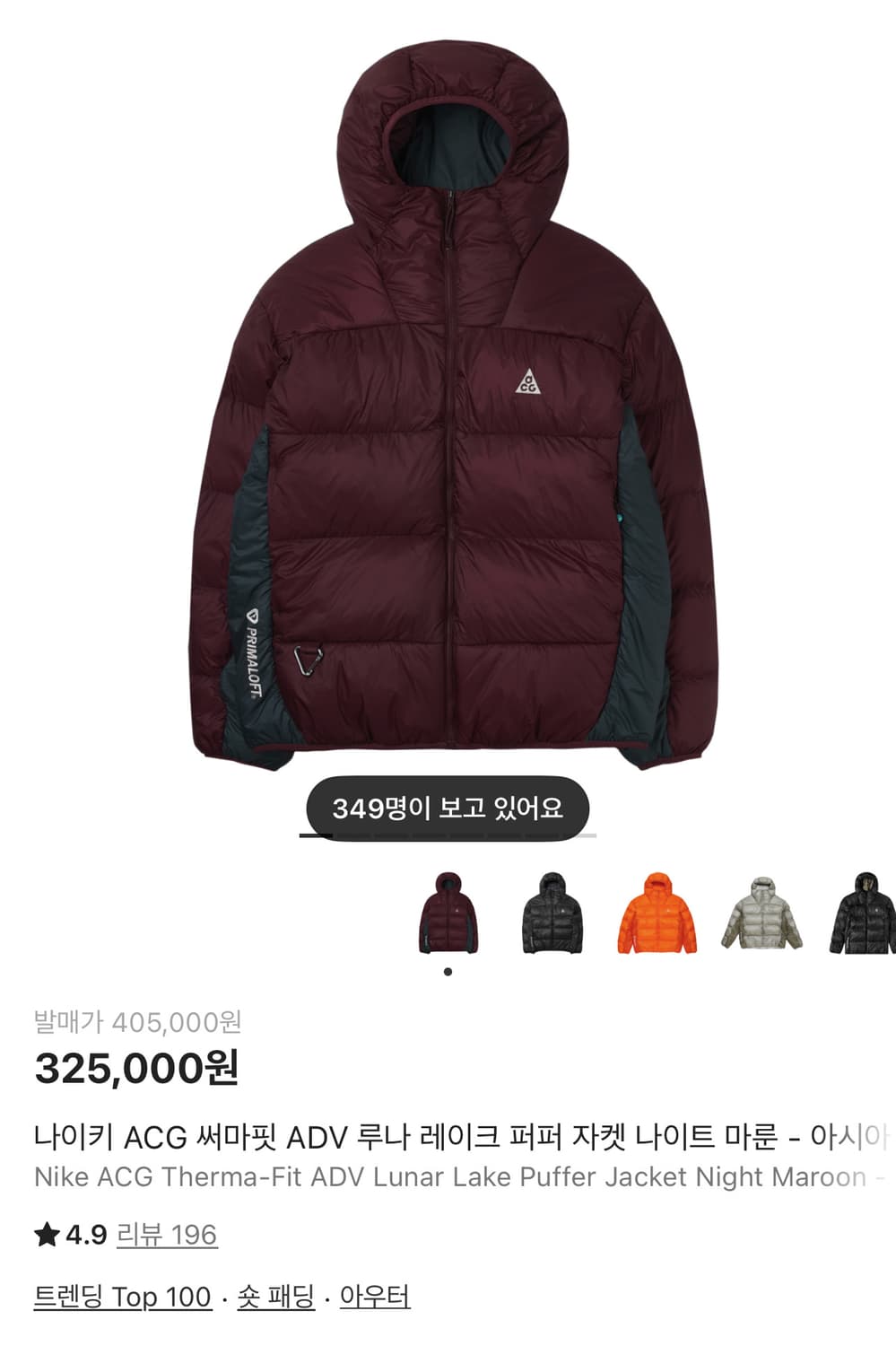 나이키 ACG 써마핏 ADV 루나 레이크 패딩 상품이미지3