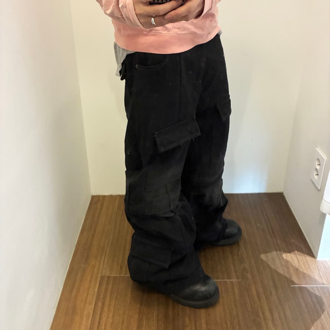 FadedWash Multi-Pocket FlaredCargo Pants 상품이미지3