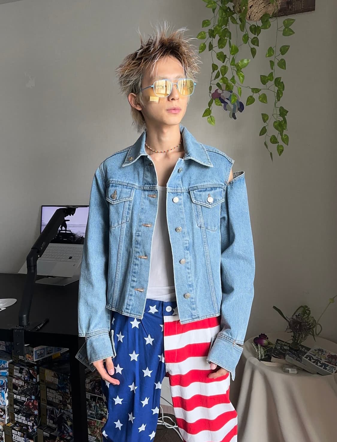 문탠(MOONTAN) 해체주의 데님 자켓 상품이미지5