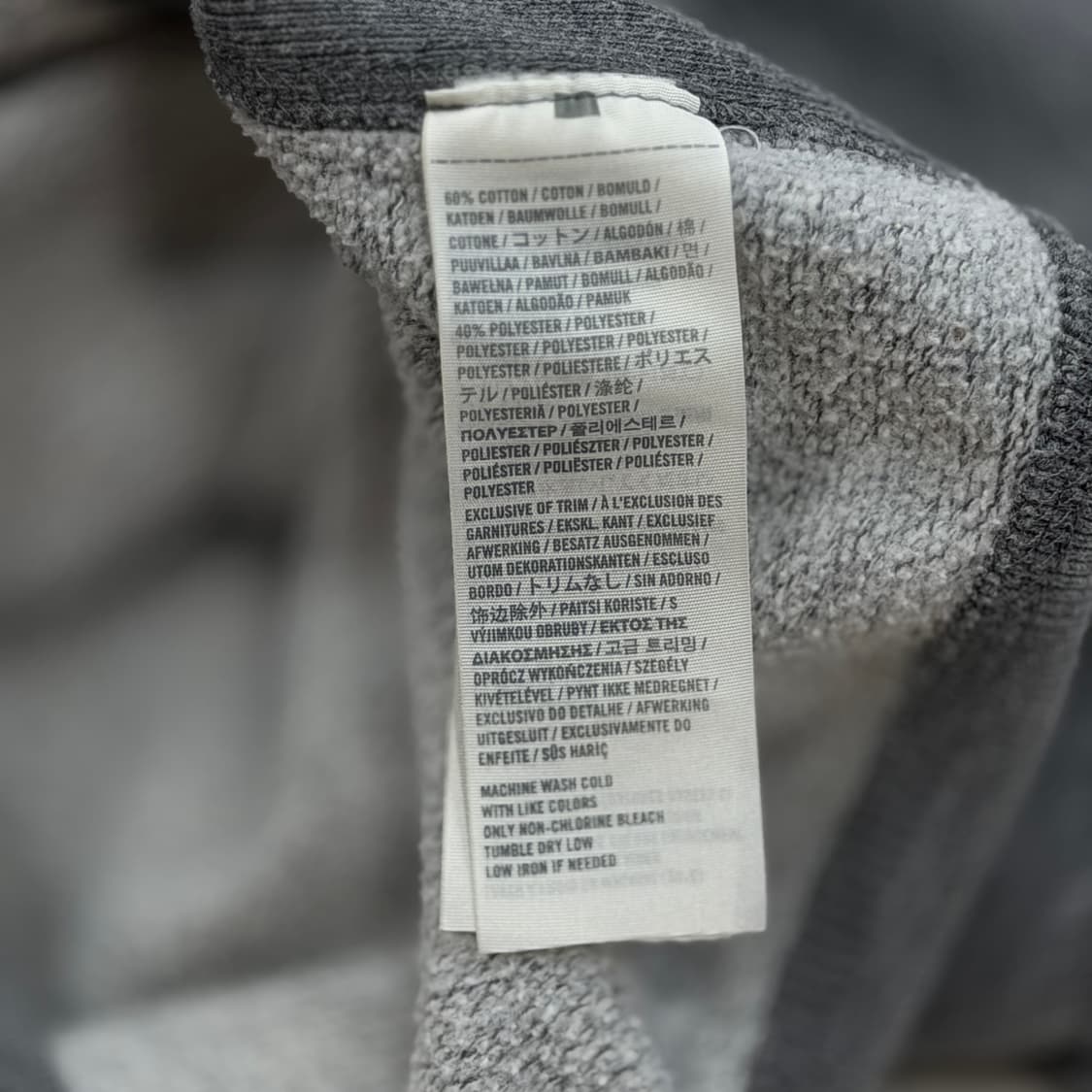 아베크롬비 빈티지 딱붙핏 스펠로고 Y2K 후드집업 자켓 그레이 L 상품이미지5