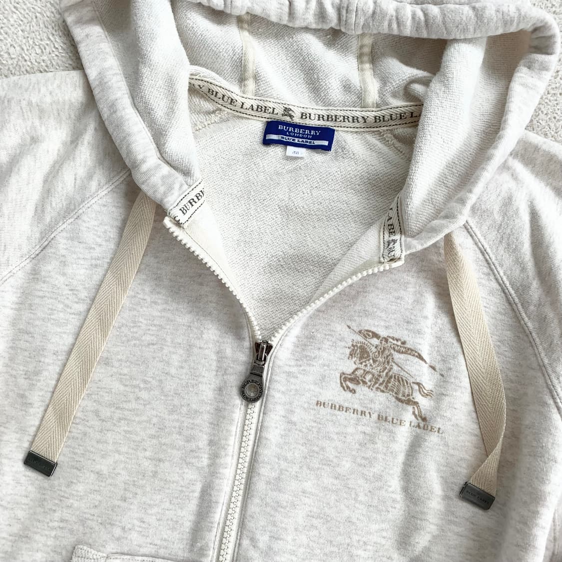 무료배송 Burberry ♥ 버버리 뮤트크림 레이어드 반팔 후드집업 상품이미지2