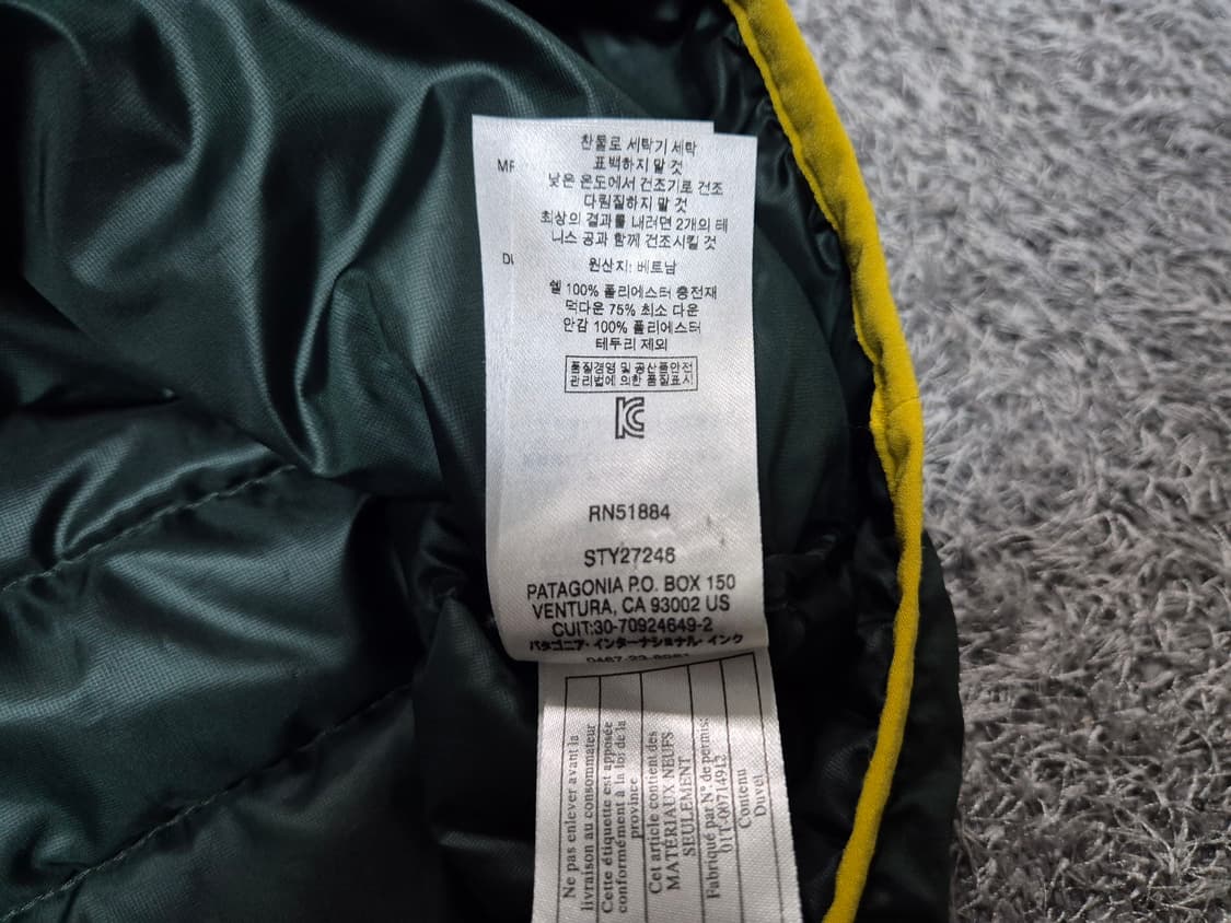 파타고니아 남성 덕다운 다운스냅 풀오버 S 상품이미지7