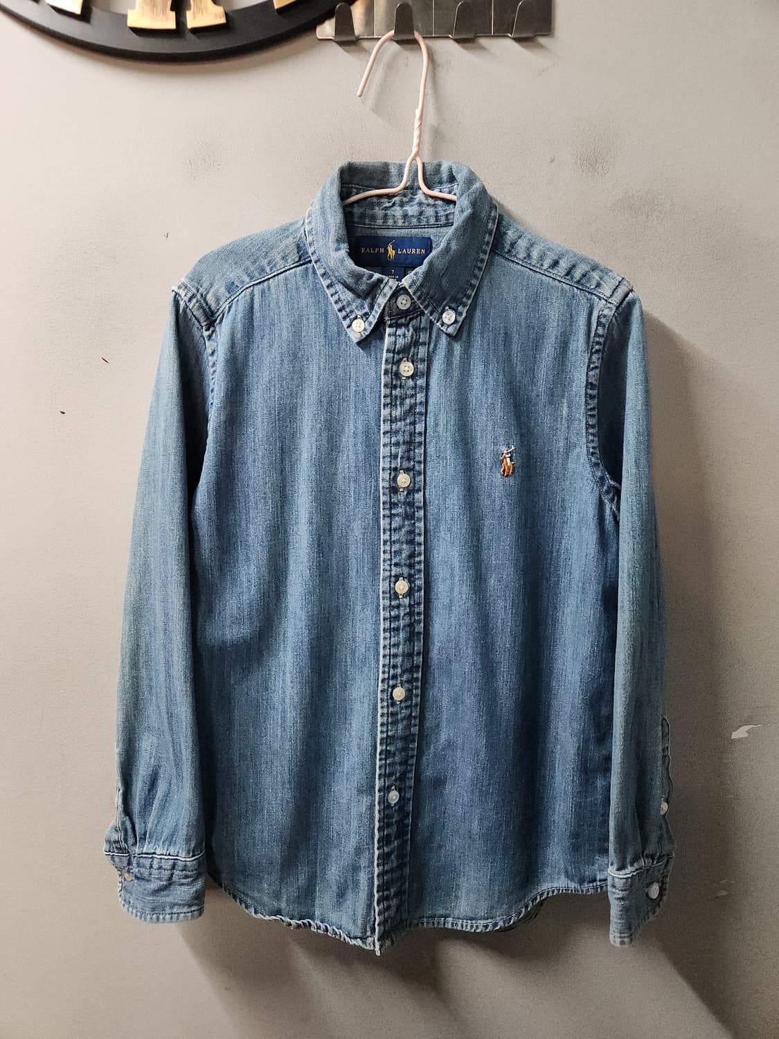 폴로 랄프로렌 보이즈 청 데님 셔츠 상품이미지1