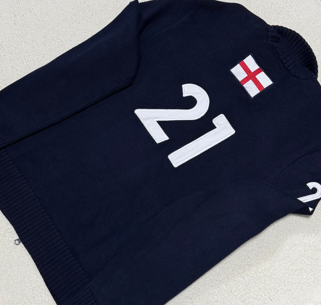 폴로 랄프로렌 빅포니 잉글랜드 네이비 투웨이 니트 집업 상품이미지6