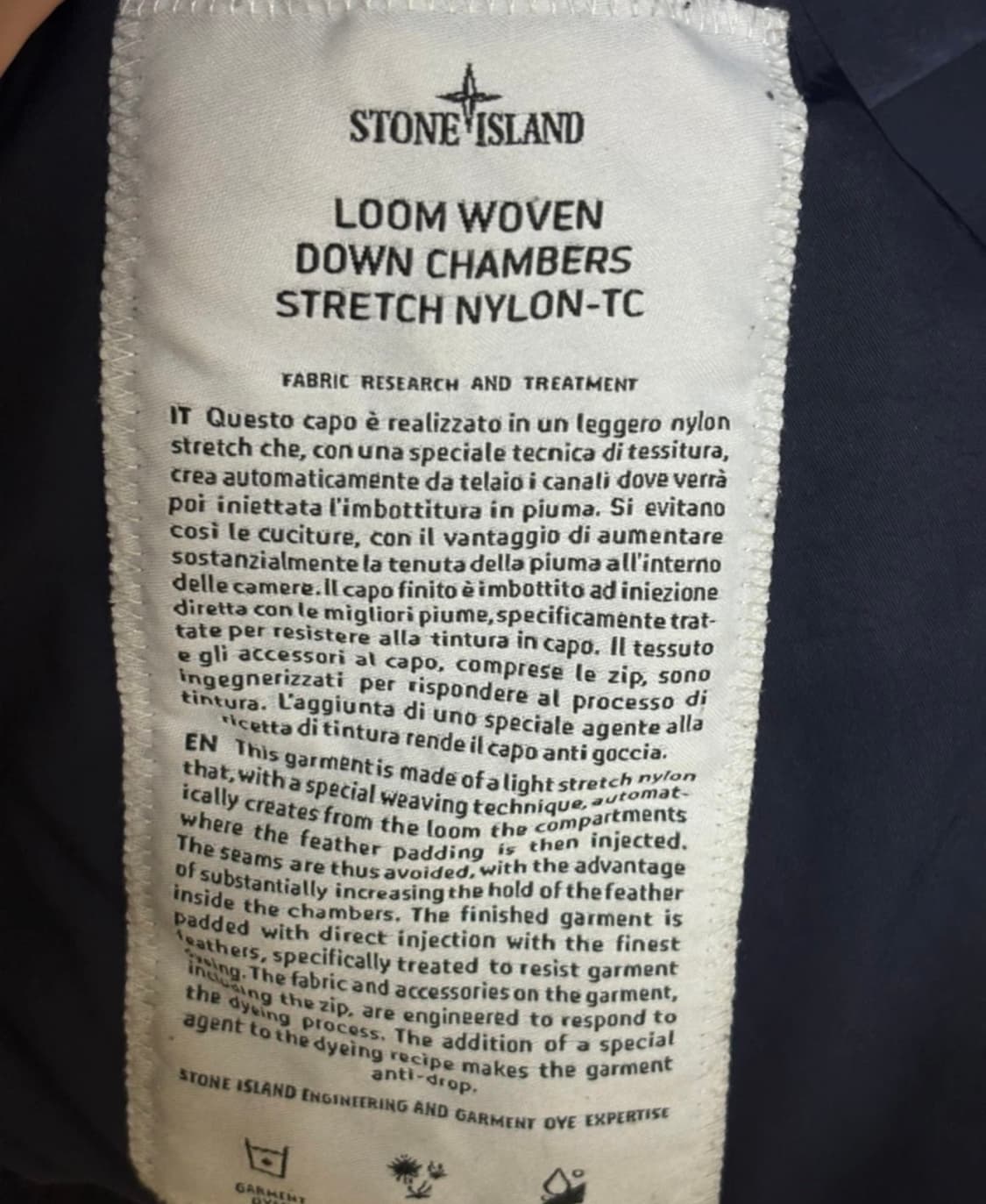 스톤아일랜드 룸우븐 다운 챔버스 경량패딩 상품이미지3