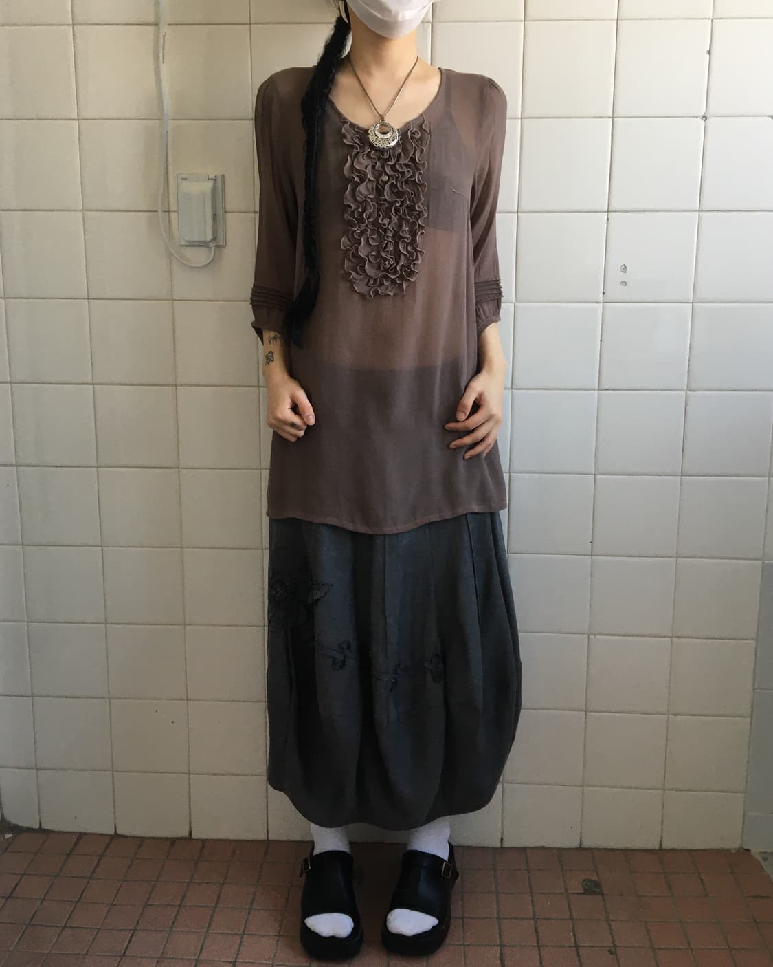 Frill point blouse 상품이미지1