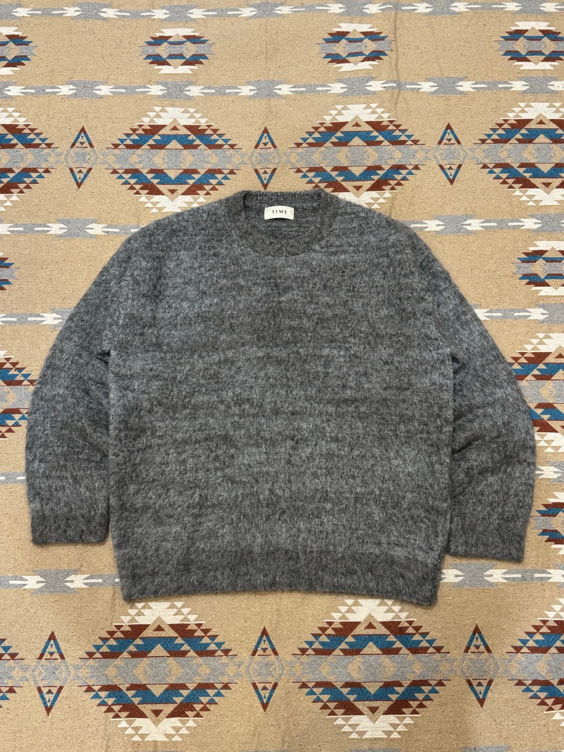 [L][100] 타임옴므 알파카 니트 그레이  상품이미지1