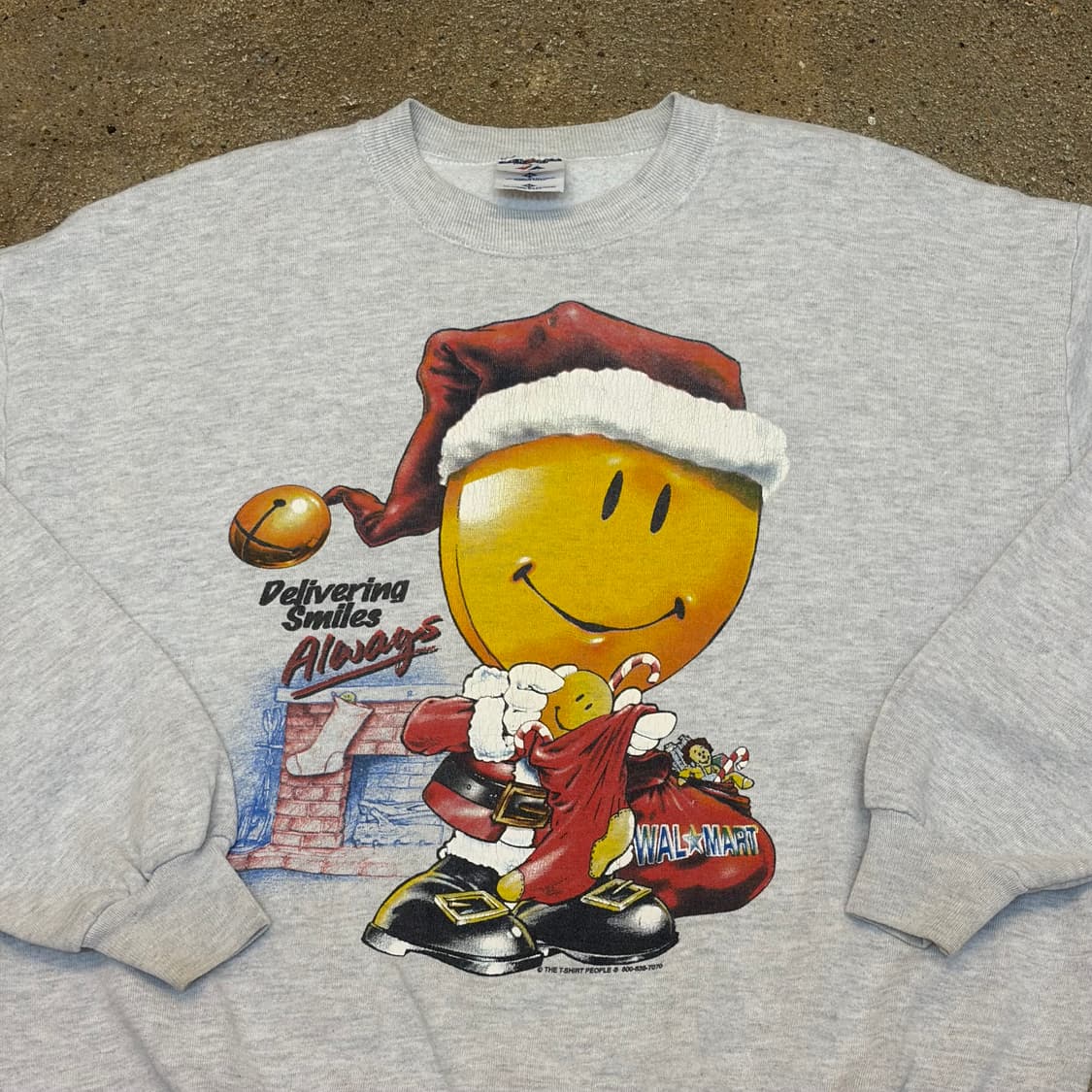 90s USA 미국 빈티지 크리스마스 스마일 산타맨투맨 상품이미지3