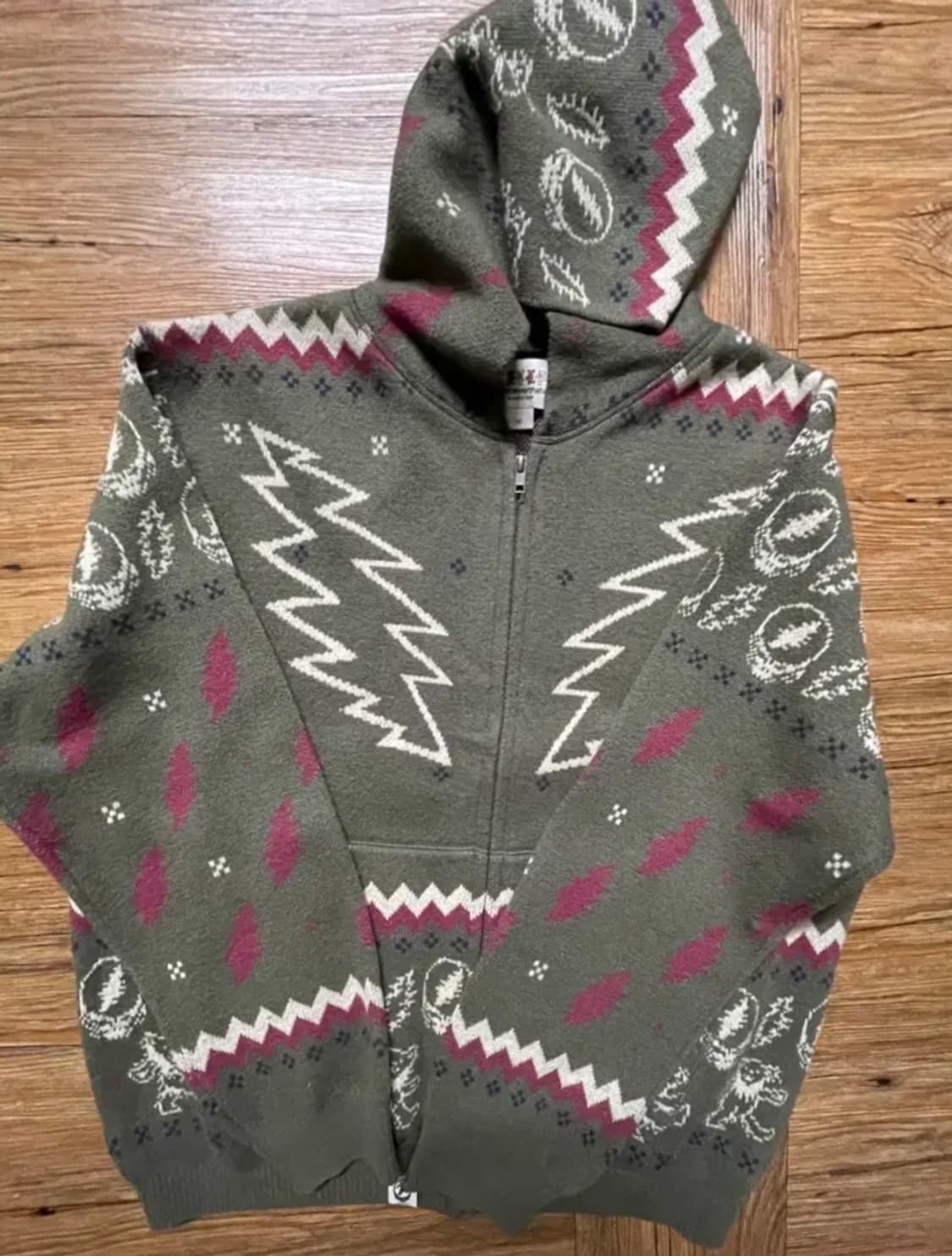 디스이즈네버댓 x 그레이트풀 데드 아이코노그래피 니트 집 후드 머드 상품이미지2