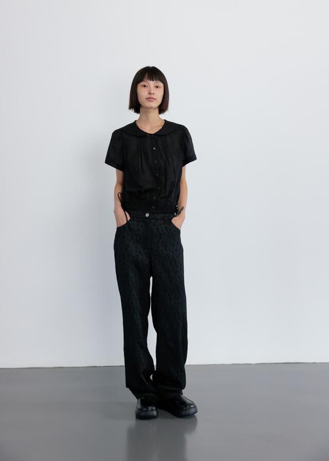 GBH 자카드 스트레이트 팬츠 M 상품이미지1