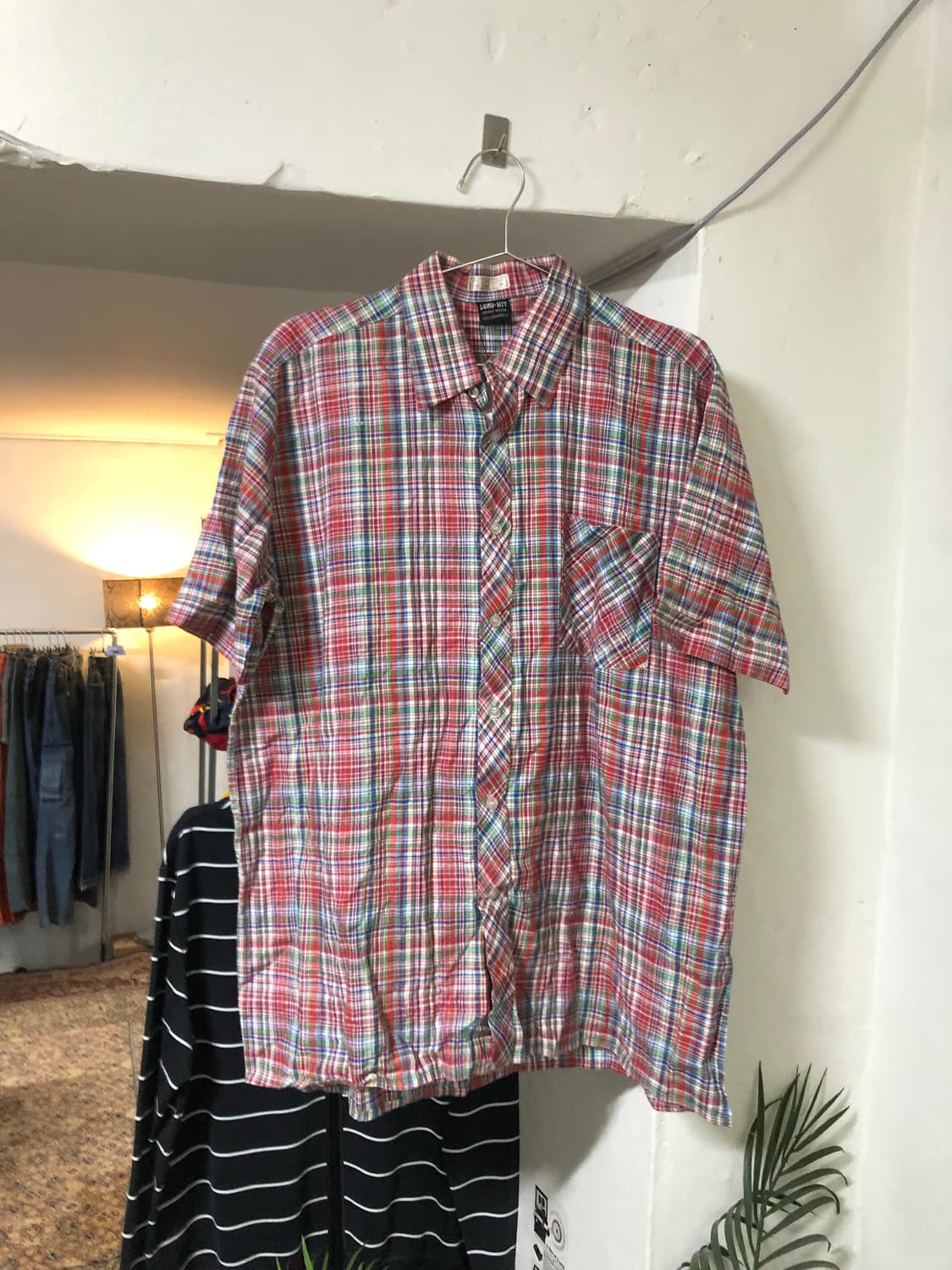 웨스턴 셔츠 레드 패턴 체크 상품이미지1