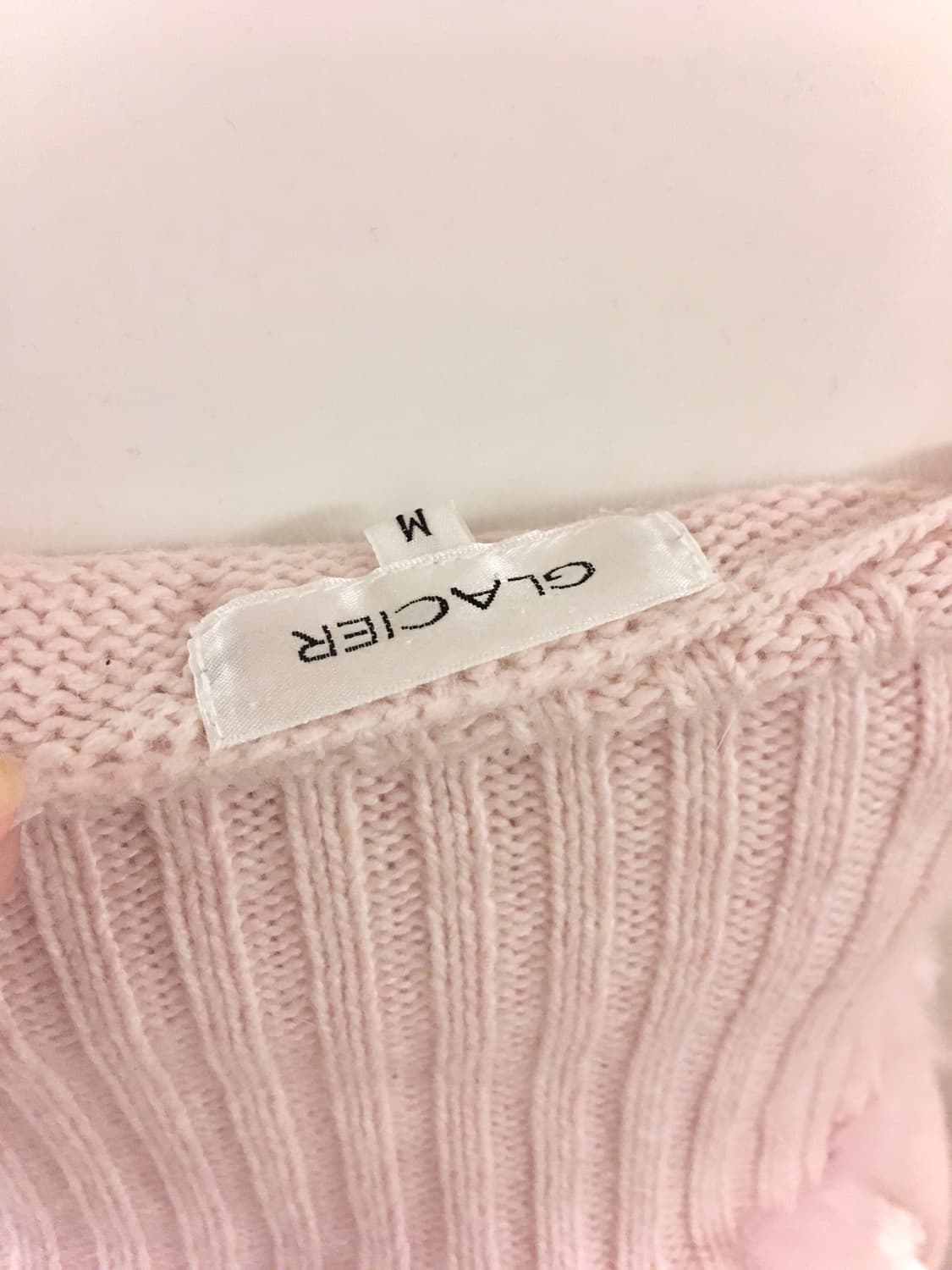 글래시어 핑크 퍼 오프숄더 니트 히메갸루 상품이미지7