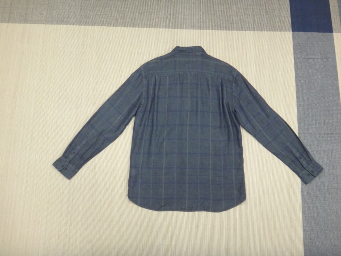 (105) 시리즈 코튼 린넨 포레스트 그린 체크 셔츠 상품이미지2