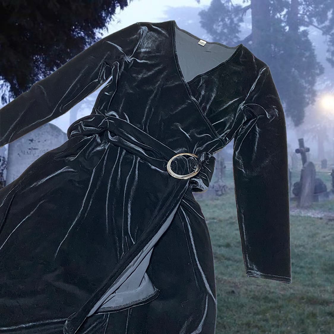 벨벳 벨트 롱원피스 상품이미지3