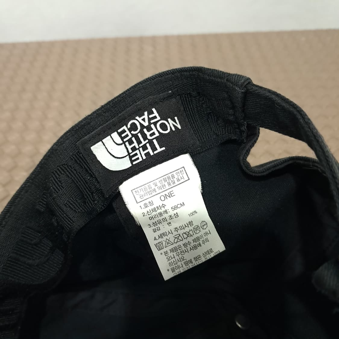 노스페이스 블랙 코튼 화이트 로고 자수 볼캡 P2025 상품이미지9