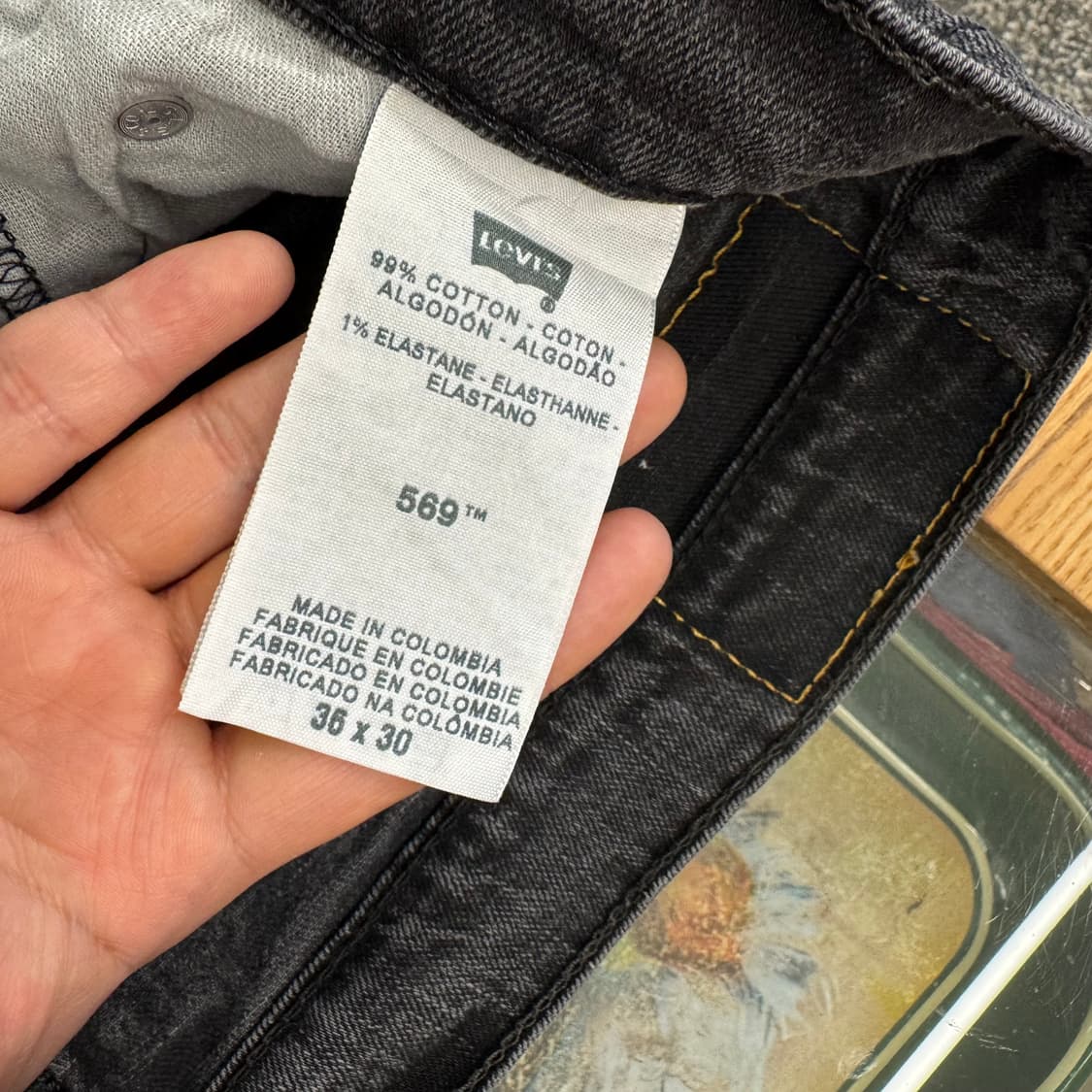 리바이스 569 스트레이트 블랙진 (36)   상품이미지6